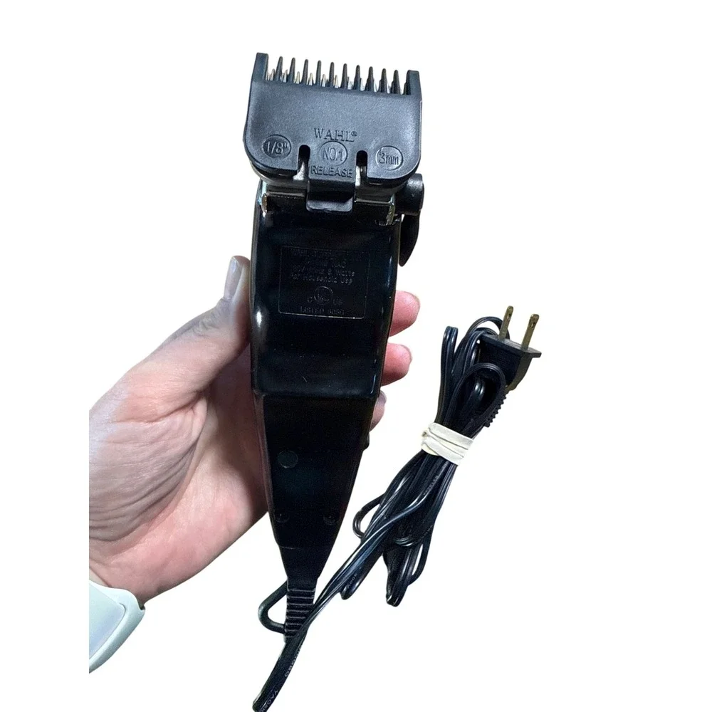 Wahl Adjustable Corded Hair Clippers Silver Black Model NAC Home Grooming Trimmr